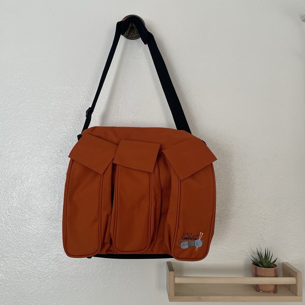EAGLE Good to Go Knitting Crochet Heavy Duty Shoulder Bag, Large Capacity